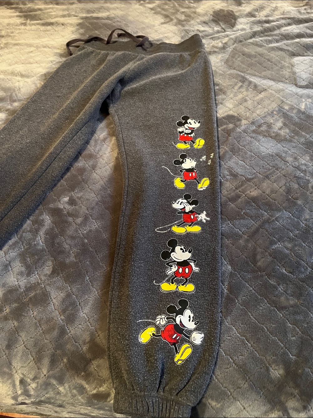Disney Charcoal Joggers with‎ Mickey Mouse Red & Yellow Accents